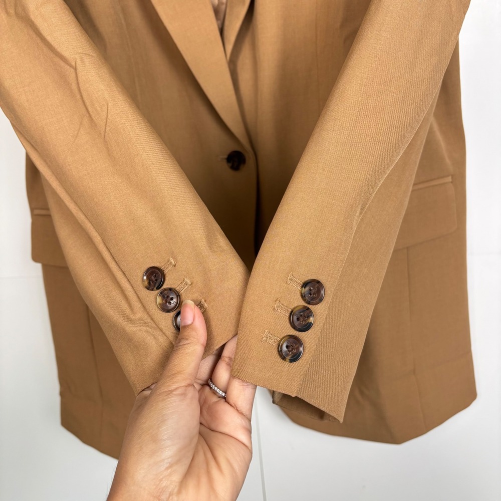 Banana Republic Sculpted Stretch Blazer 12 Afternoon Latte Professional Minimal - Picture 6 of 16